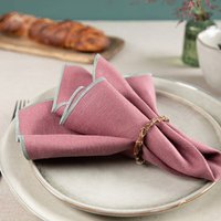 nahtur-design Leinenservietten im 4er-Set | 100 % Leinen | 35 × 35 cm
