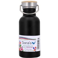Dora's Dora’s Retro-Edelstahlflasche (500ml) Einwandig & Leicht + Bambus-Deckel