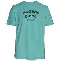 Spirit of Hamburg Biobaumwoll T-Shirt mit Spruch „ZURÜCKBLEIM BIDDE“