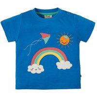 Frugi T-Shirt mit Regenbogen in blau