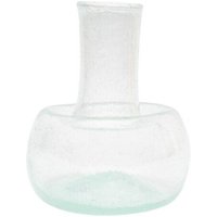 El Puente Bauchige Vase aus recyceltem Glas in Weiß