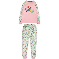 Frugi Schlafanzug Blaumeise in weiß-rosa-bunt