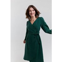 AYANI Sophie Wickelkleid aus TENCEL | Elegantes Business- & Sommerkleid mit Puffärmeln