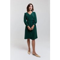 AYANI Sophie Wickelkleid aus TENCEL | Elegantes Business- & Sommerkleid mit Puffärmeln