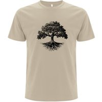 Spreecult Baum - Bio und Fair - Männer Unisex T-Shirt - Baumwurzel