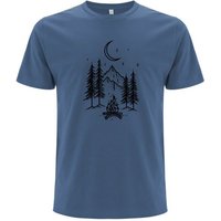 Spreecult Lagerfeuer - Bio und Fair - Männer Unisex T-Shirt - Zelten Wald Camping