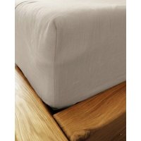 körber mode Bettlaken aus reinem Hanf aus Europa, Betttuch, vorgewaschen, ungebleicht, Doppelbett 180 × 200 cm, Natur pur