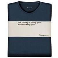 KnowledgeCotton Apparel 3-Pack Basic T-Shirts mit V-Ausschnitt aus Bio-Baumwolle