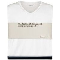 KnowledgeCotton Apparel 3-Pack Basic T-Shirts mit V-Ausschnitt aus Bio-Baumwolle