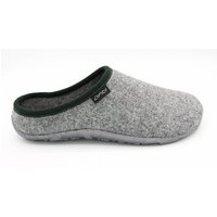 Pantoffel homey mit Barfußgefühl pifit! aus hochwertigem Wollfilz, grau-grün, 32100-4