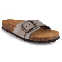 Tuffeln Leder-Pantolette Fehmarn mit weichem Kork-Fußbett Einschnaller-Sandalen