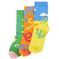 Frugi Kindersocken in Dreierpack mit Reptilien