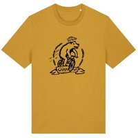 päfjes Wuuuu der Bär fährt Rad / Fahrrad - Fair Wear Männer Unisex Bio T-Shirt Siebdruck