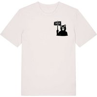 päfjes Der Bär ist DAFÜR! Du auch? - Fair Wear Männer Unisex Bio T-Shirt Siebdruck
