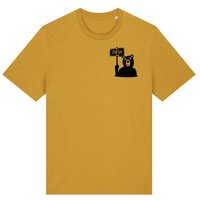 päfjes Der Bär ist DAFÜR! Du auch? - Fair Wear Männer Unisex Bio T-Shirt Siebdruck
