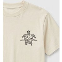 vis wear Schildkröte - Turtle Surf - Ozean und Wellen - Pure Natural Bio Baumwolle Shirt