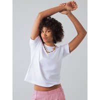 Honest Basics Damen Flügelärmeln T-Shirt aus Bio- und recycelter Baumwolle