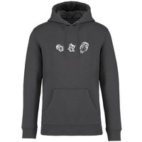 Greenspired Basic Bio Unisex Hoody Nr. 4 Three Owls 350g/m² XXS - 3 XL