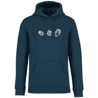 Greenspired Basic Bio Unisex Hoody Nr. 4 Three Owls 350g/m² XXS - 3 XL