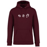 Greenspired Basic Bio Unisex Hoody Nr. 4 Three Owls 350g/m² XXS - 3 XL