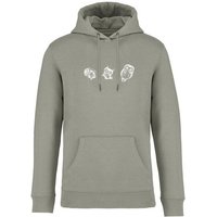 Greenspired Basic Bio Unisex Hoody Nr. 4 Three Owls 350g/m² XXS - 3 XL