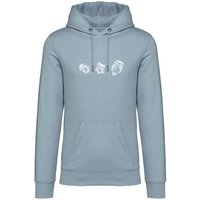 Greenspired Basic Bio Unisex Hoody Nr. 4 Three Owls 350g/m² XXS - 3 XL