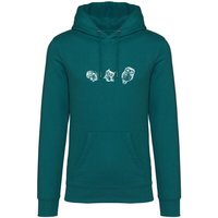 Greenspired Basic Bio Unisex Hoody Nr. 4 Three Owls 350g/m² XXS - 3 XL