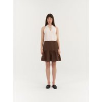 AmourLinen Gerafftes Leinenrock RAVENA