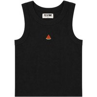 TIZZ & TONIC Wassermelonen-besticktes Geripptes Tanktop aus Bio-Baumwolle