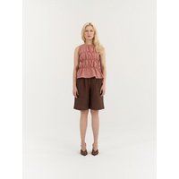 AmourLinen Gerafftes Leinen-Top ELOISE