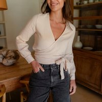 NORDLICHT Musselin Wickelbluse Freda aus 100% Bio-Baumwolle