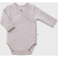 OrganicEra Bio-Langarm Kimono-Babybody für Neugeborene, Gestreift