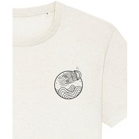 vis wear Qualle zwischen Ozean und Wellen – Natural Recycled Bio-Baumwolle Shirt