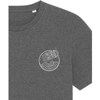 vis wear Qualle zwischen Ozean und Wellen – Natural Recycled Bio-Baumwolle Shirt