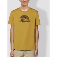 little kiwi Unisex T-Shirt,"Igel", Ocker, Stone