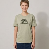 little kiwi Unisex T-Shirt,"Igel", Ocker, Stone