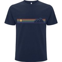 Spreecult Retro Berge und Sonne - Bio und Fair - Männer Unisex Shirt
