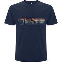 Spreecult Regenbogen Linien - - Bio und Fair - Männer Unisex Shirt