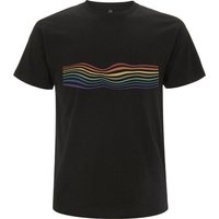 Spreecult Regenbogen Linien - - Bio und Fair - Männer Unisex Shirt