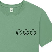 Spreecult Smile - Bio und Fair - Männer Unisex T-Shirt - Smiley Emoji Shirt