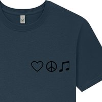 Spreecult Liebe Frieden Harmonie- Bio und Fair - Männer Unisex T-Shirt