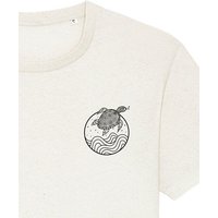 vis wear Schildkröte zwischen Ozean und Wellen - Unisex T-Shirt - Recycled Bio Baumwolle