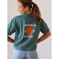 Kultgut Artdesign Boxy-Style Shirt aus Bio-Baumwolle/Summer Market