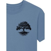 Spreecult Kleiner Baum - Bio und Fair - Männer Unisex T-Shirt - Baumwurzel