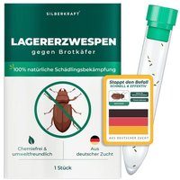 Silberkraft Lagererzwespen gegen Brotkäfer, Tabakkäfer, Kugelkäfer, Messingkäfer (Lariophagus distinguendes, Anisopteromalus calandrae)
