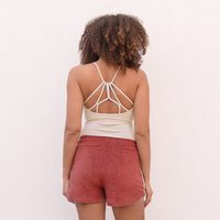 Jaya NICOLE - Damen - Top für Yoga aus Biobaumwolle mit besonderer Rückenpartie