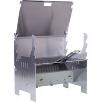 FENNEK Grill und Zubehör | Mobiler und steckbarer Holzkohle-Grill aus Edelstahl für Camping, Trekking, Vanlife, Garten und Outdoor Grill-Spaß | mit integriertem Kohlekamin | Made in Germany