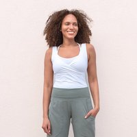 Jaya GAYATRI - Damen - Top für Yoga, Dance und Everyday mit Cache-Coeur vorne aus GOTS-zertifizierter Biobaumwolle