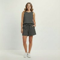 YTWOO Damen Leinenshorts