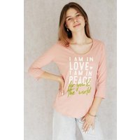 SPARKLES OF LIGHT pflanzengefärbtes 3/4 Arm Shirt | I AM IN LOVE